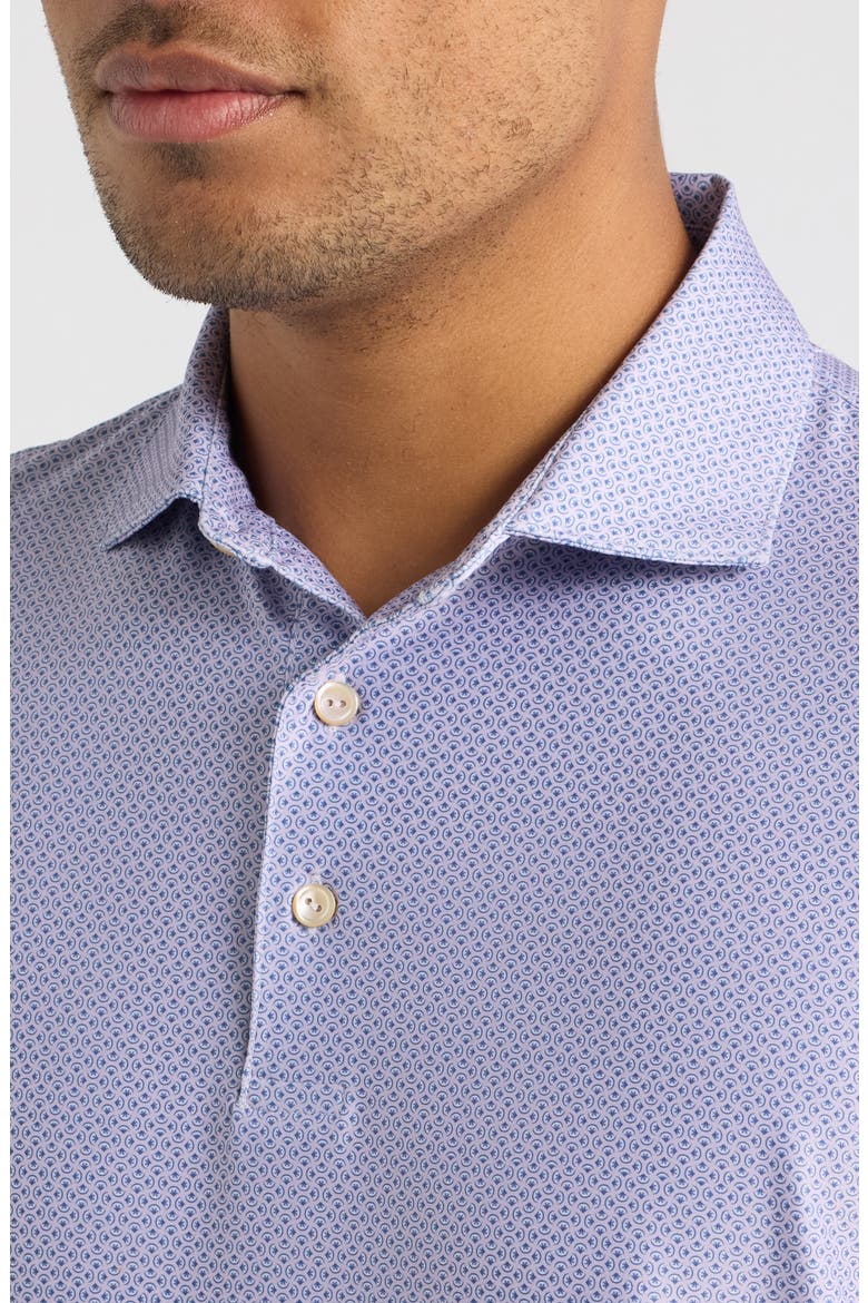 Rambla Microprint Performance Jersey Polo, Alternate, color, GARDEN VIOLET