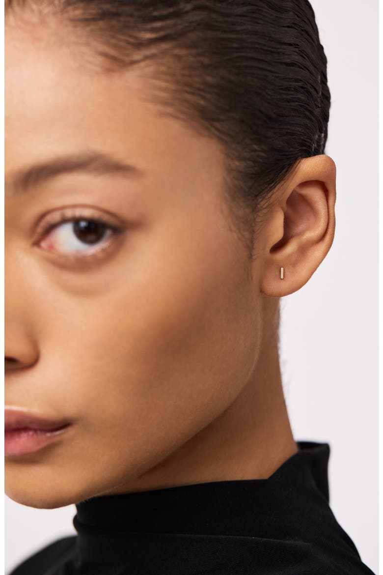 Gold Stud Earrings - Bar Studs, Alternate, color, Gold