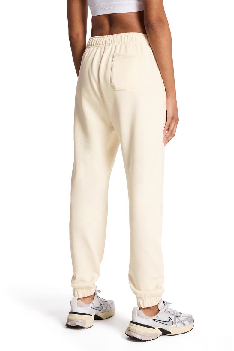 Embroidered Logo Terry Joggers, Alternate, color, GARDENIA