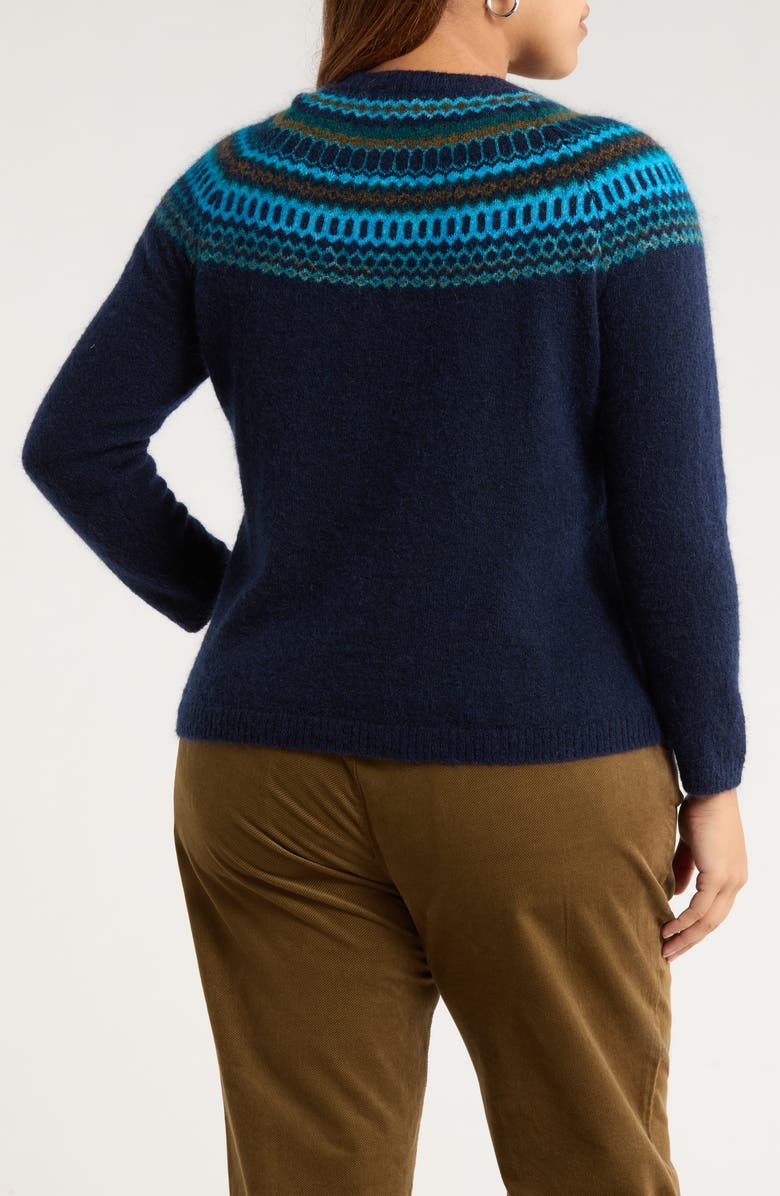 Seasalt Cornwall Annik Fair Isle Wool & Mohair Blend Sweater, Alternate, color, Modernist Cyan Multi