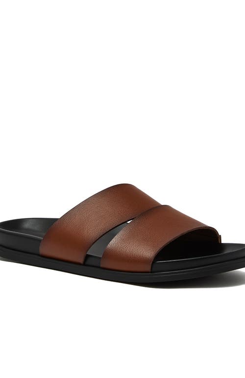 Shop Lands' End Comfort Slide Sandals In Rustic Brown