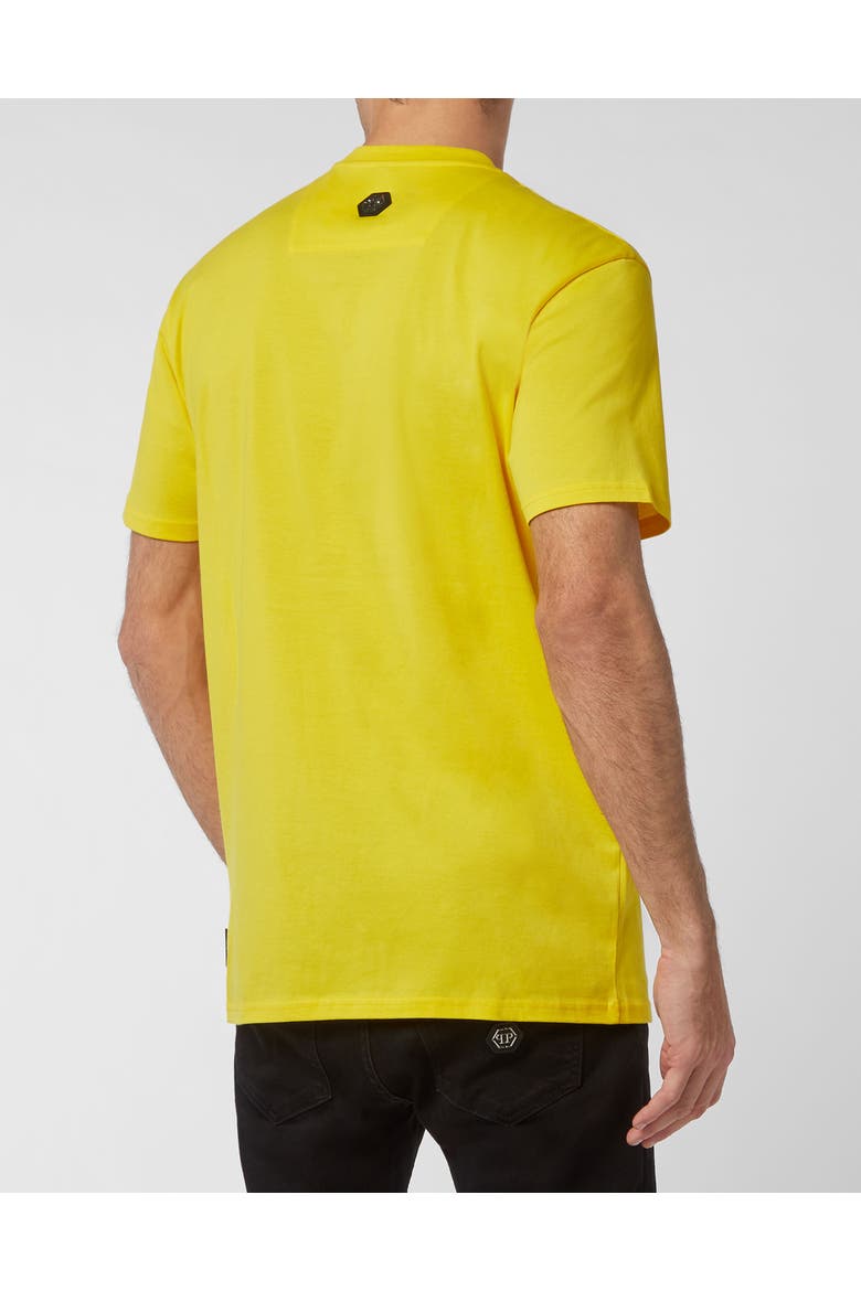 T-Shirt Round Neck Ss With Crystals Men, Alternate, color, yellow
