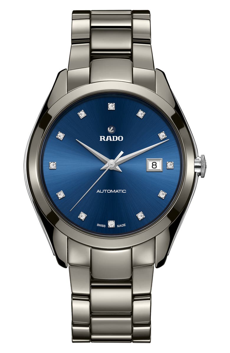 RADO HyperChrome Automatic Diamond Ceramic Bracelet Watch, 42mm, Main, color, 