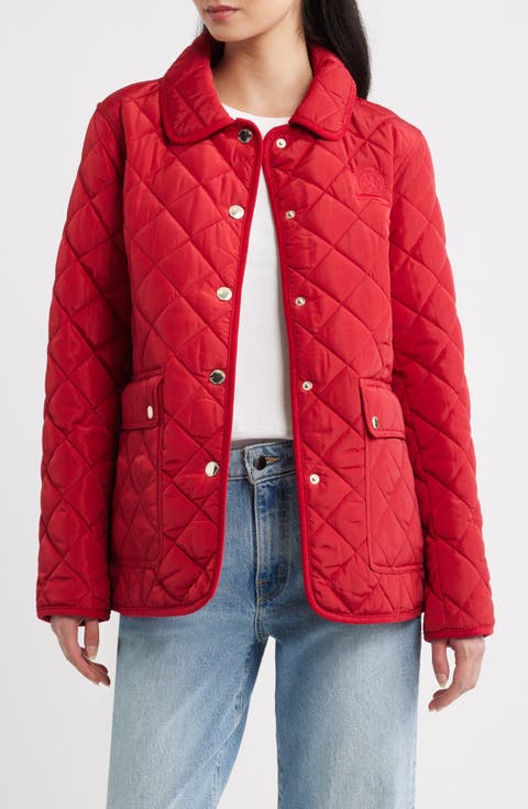 Diamond Quilted Snap Front Jacket