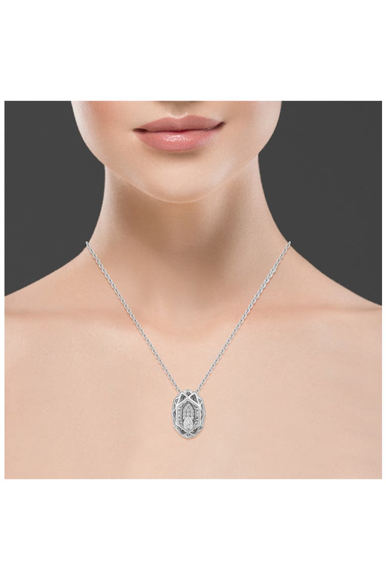 Estelar Diamond Pendant Necklace, Alternate, color, 18K WHITE GOLD