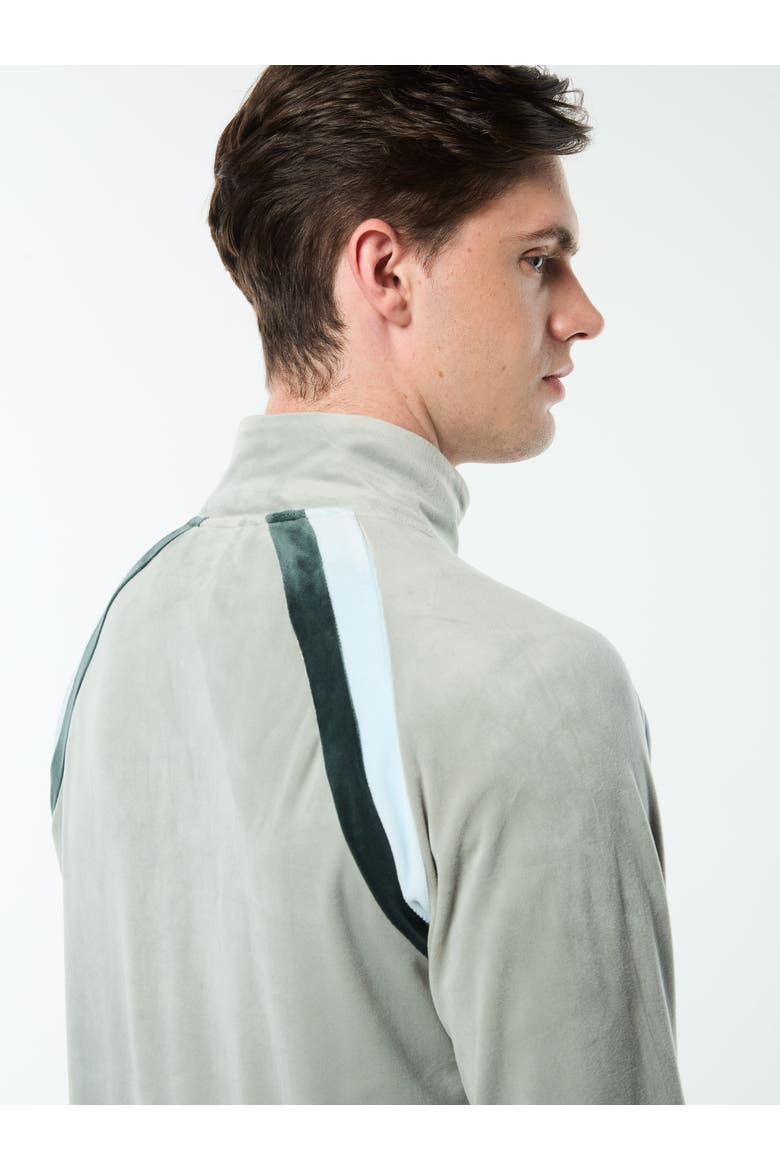 Banda Velour Track Jacket, Alternate, color, SLATE GRAY