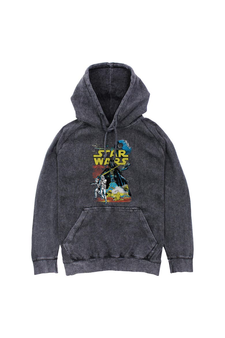 Men's Star Wars Galactic Battle  Pull Over Hoodie, Main, color, Black