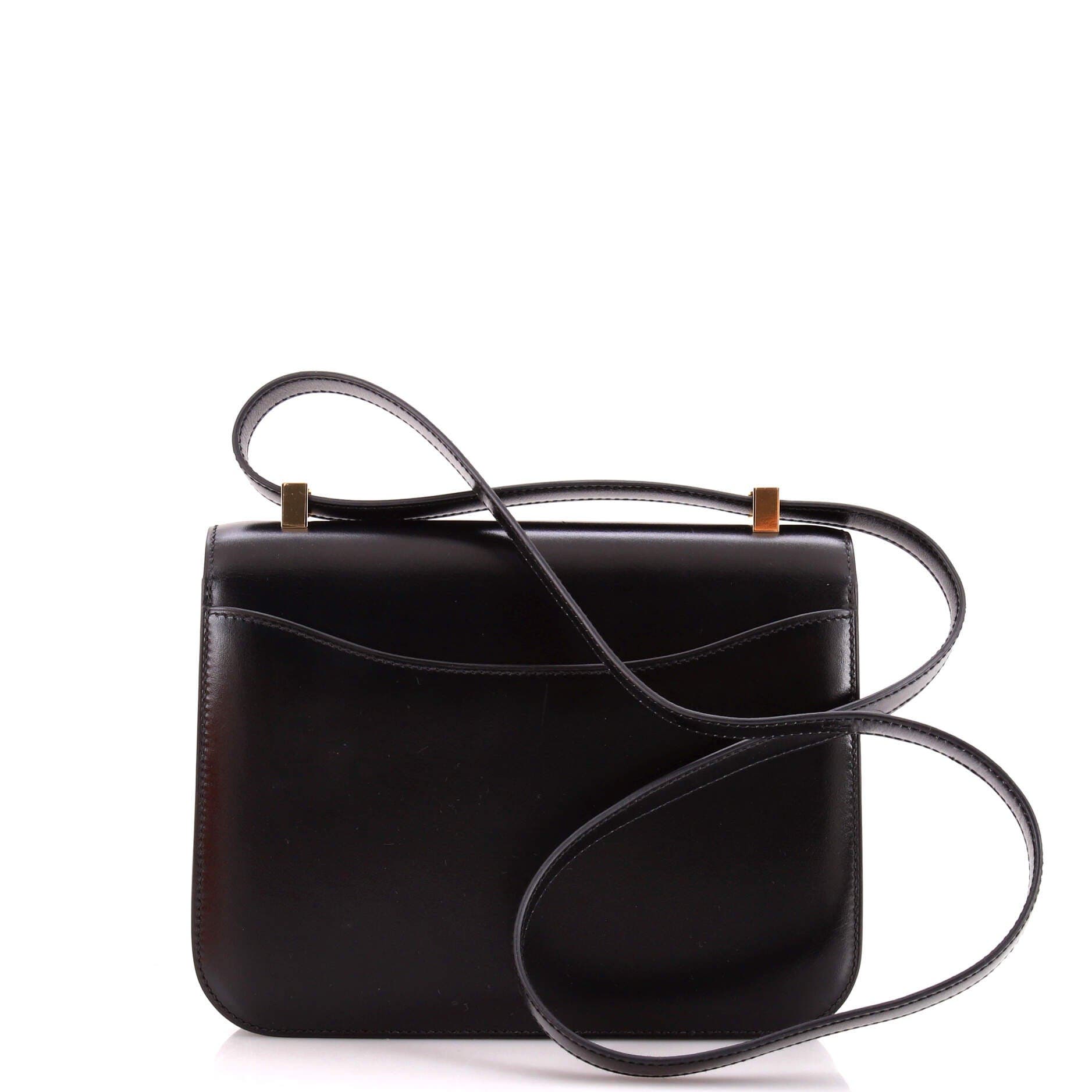 Pre-Owned Hermes Constance NM Bag Box Calf 24, Alternate, color, Noir