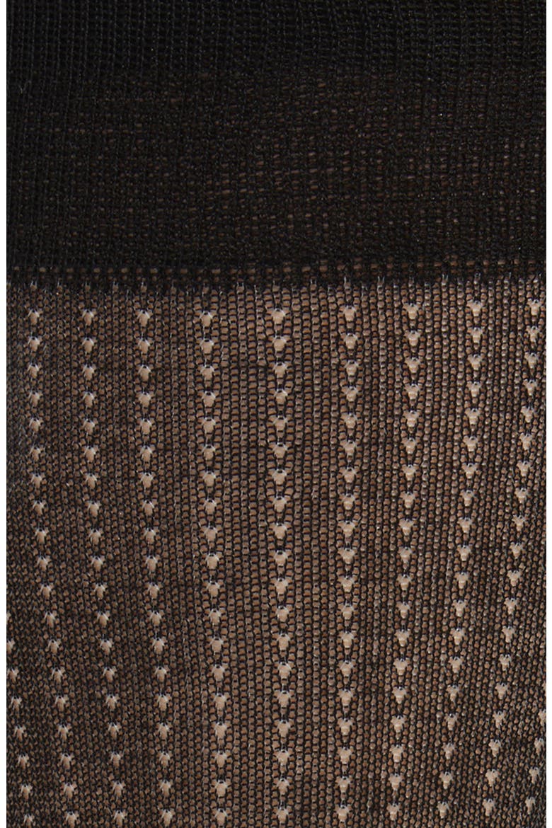 Dot Mercerized Cotton Blend Dress Socks, Alternate, color, BLACK