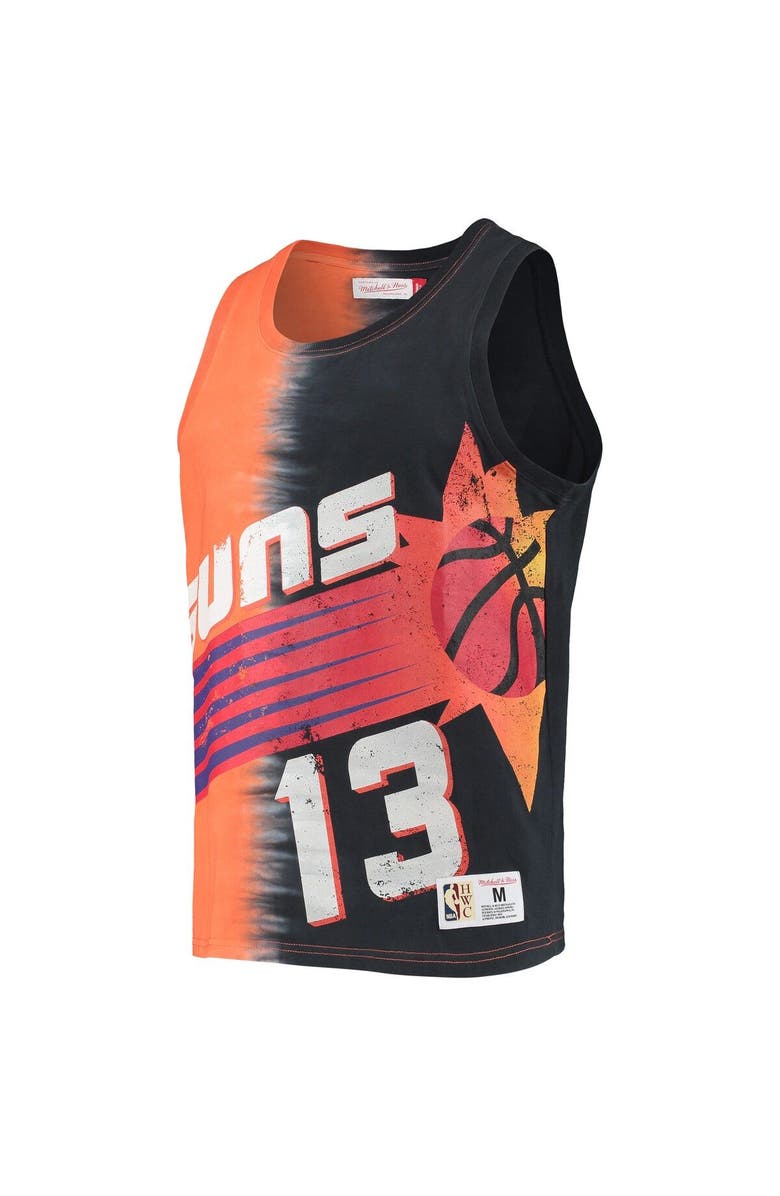 Mitchell & Ness Men's Mitchell & Ness Steve Nash Orange/Black Phoenix Suns Hardwood Classics Tie-Dye Name & Number Tank Top, Alternate, color, 