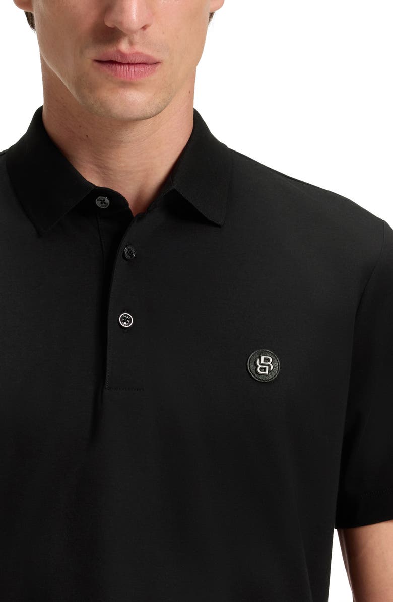 BOSS Parris Solid Cotton Polo, Alternate, color, Black