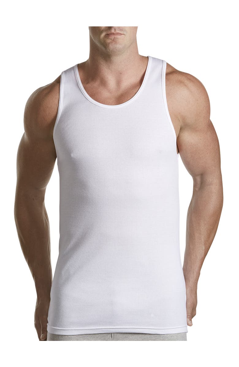 Harbor Bay by DXL 3-Pack Athletic T-Shirts, Main, color, White