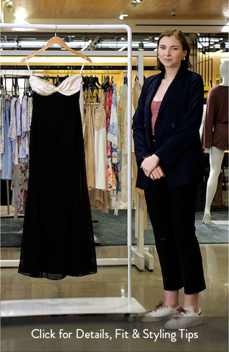 Cecilia Two Tone Strapless Maxi Dress, sales video thumbnail