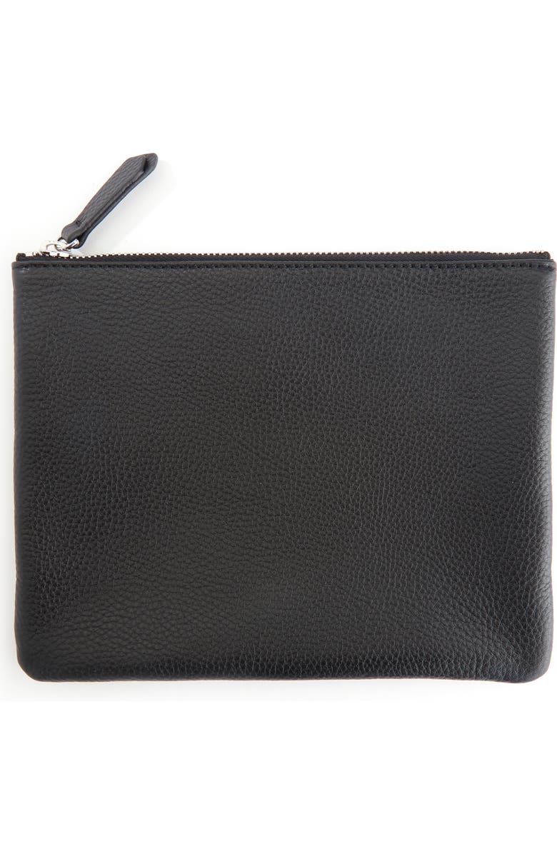 ROYCE New York Leather Travel Pouch, Main, color, Black