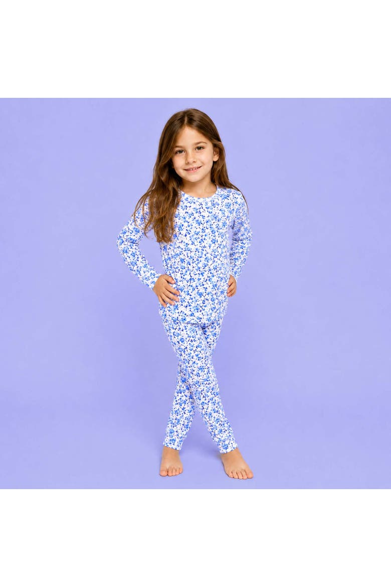Modal Pajamas - Blue Floral, Alternate, color, Blue
