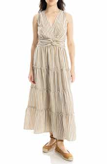 MAX STUDIO Knotted Tiered Maxi Dress