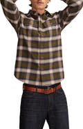 Lucky Brand Cloud Soft Plaid Flannel Button-Up Shirt