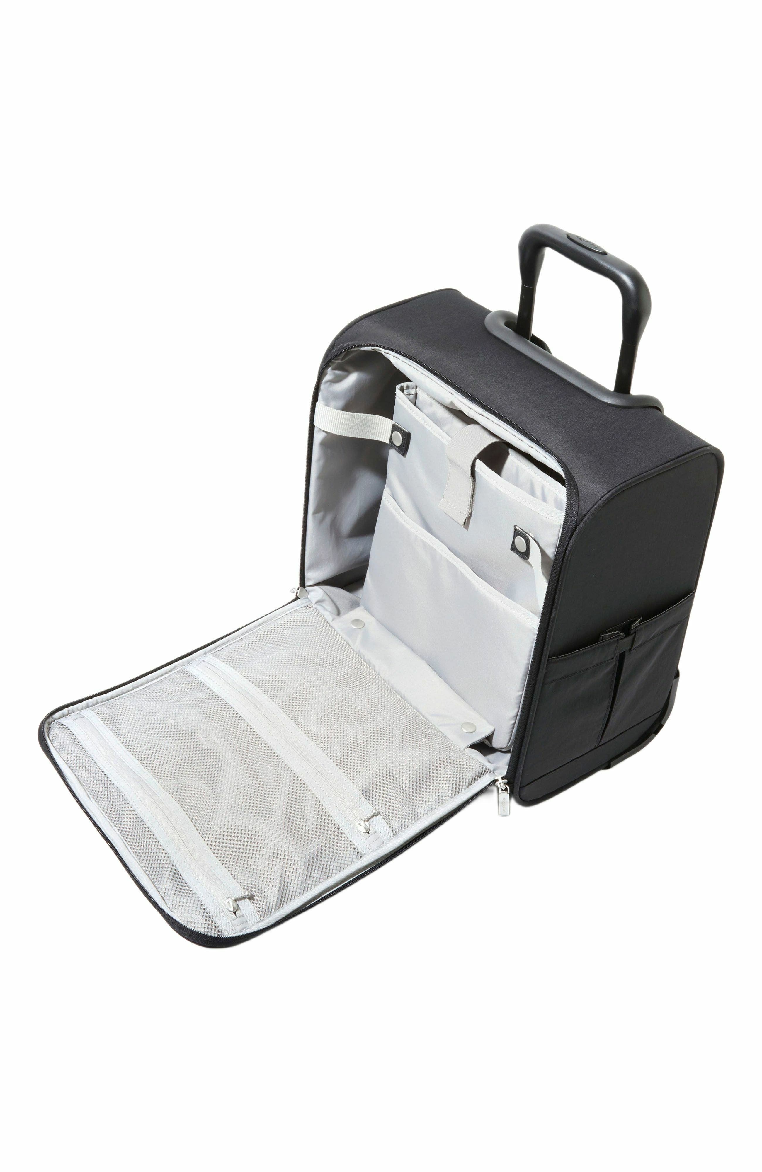 BAGGALLINI 2 Wheel Underseater Carry-On Suitcase, Alternate, color, Black