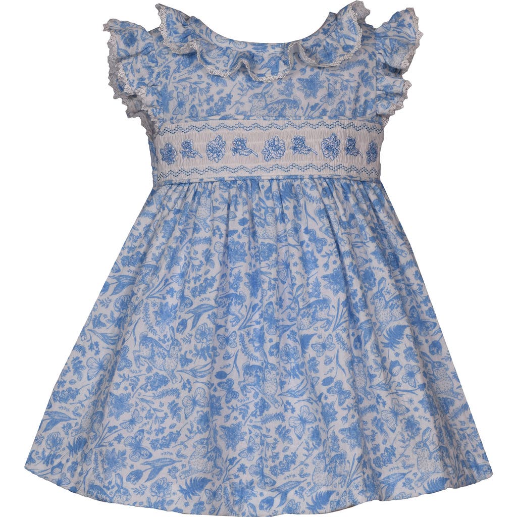 Iris & Ivy Toile Ruffle Cotton Party Dress With Bloomers