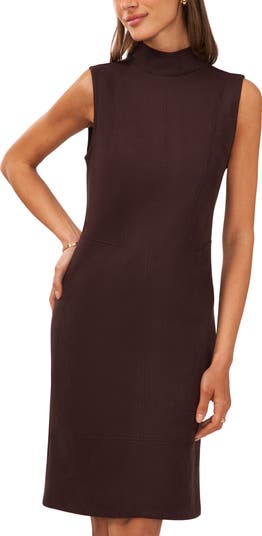 Mock Neck Sleeveless Dress