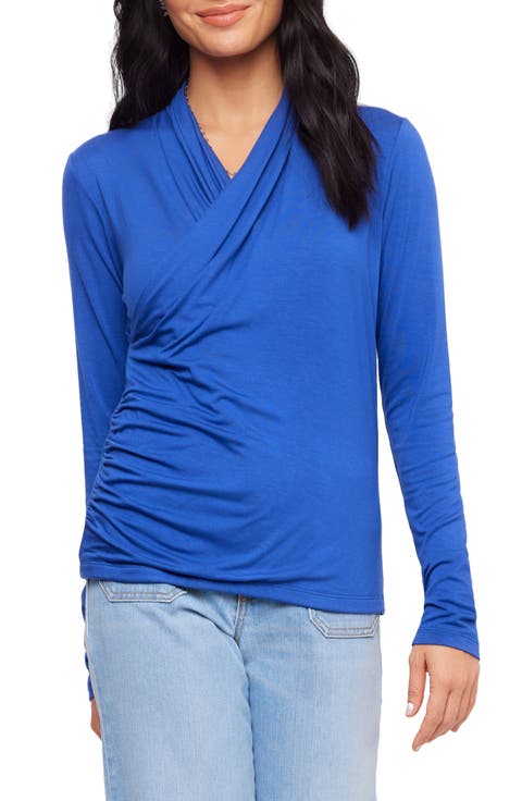 Crossover Side Shirred Top