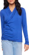 Karen Kane Crossover Side Shirred Top