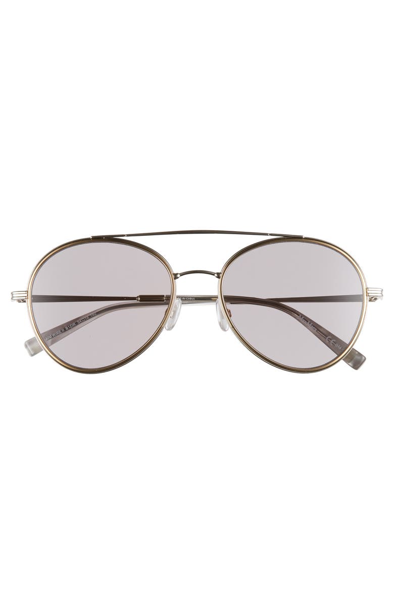 Max Mara Wire II 54mm Aviator Sunglasses, Alternate, color,