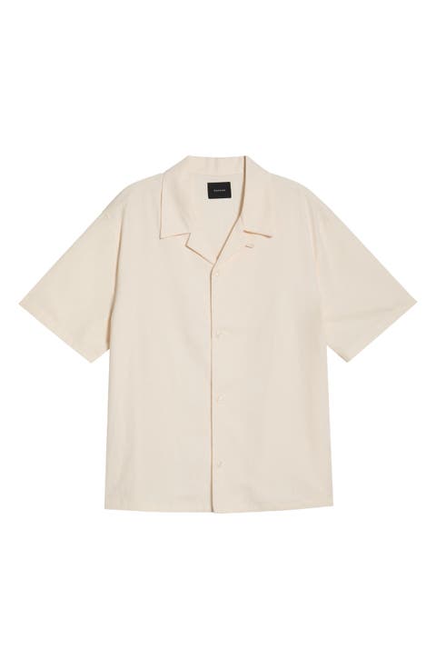 Elai Button-Up Cotton & Linen Camp Shirt