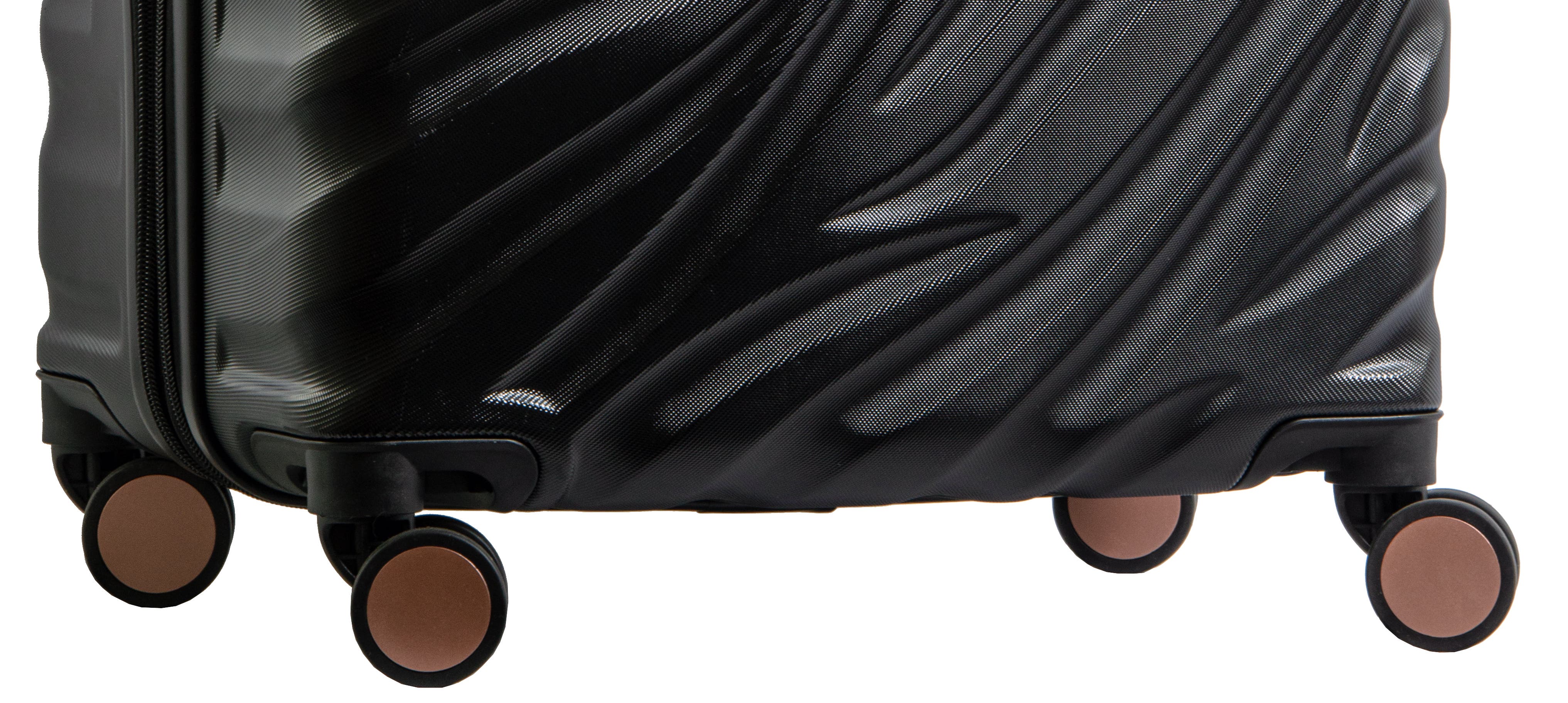 Delsey Paris Alexis Hardside 2-Piece (21"/29") Expandable Spinner Luggage Set, Alternate, color, Black/Rose Gold