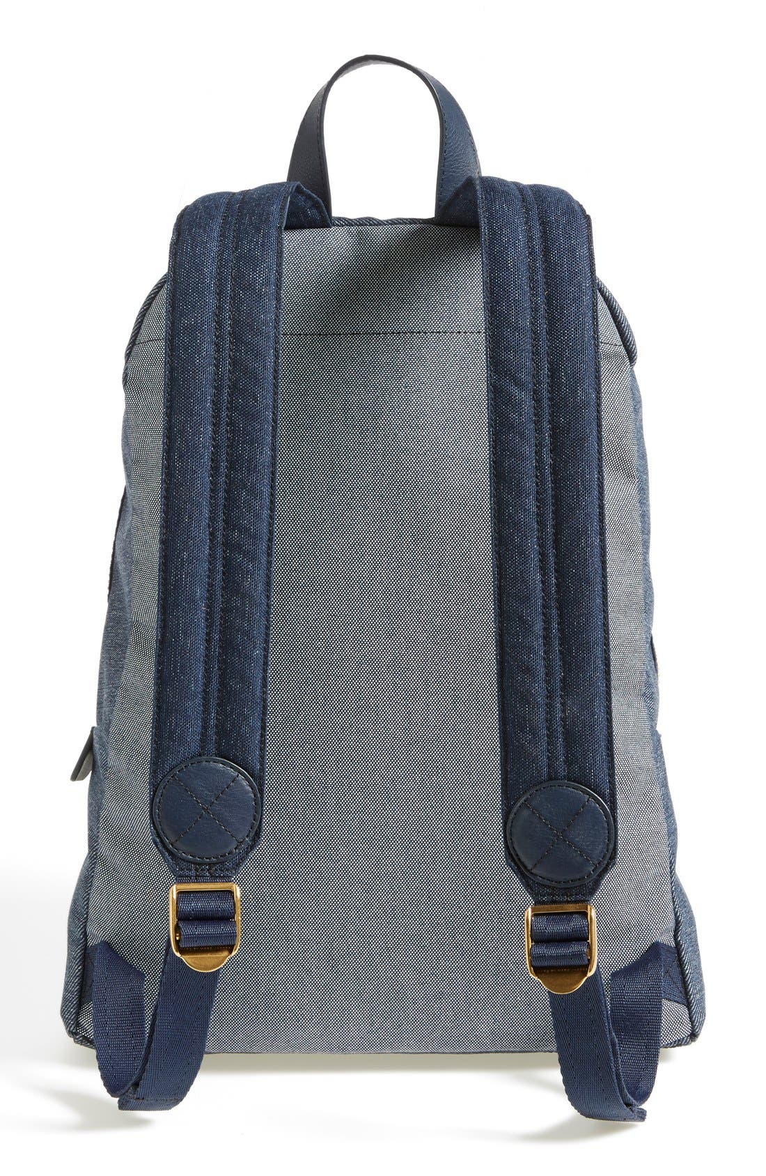 MARC BY MARC JACOBS 'Domo Arigato' Chambray Backpack, Alternate, color, TWILIGHT NAVY