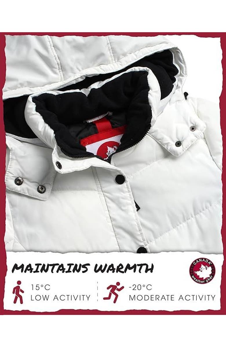 CANADA WEATHER GEAR Women's Quilted Winter Jacket, Alternate, color, White