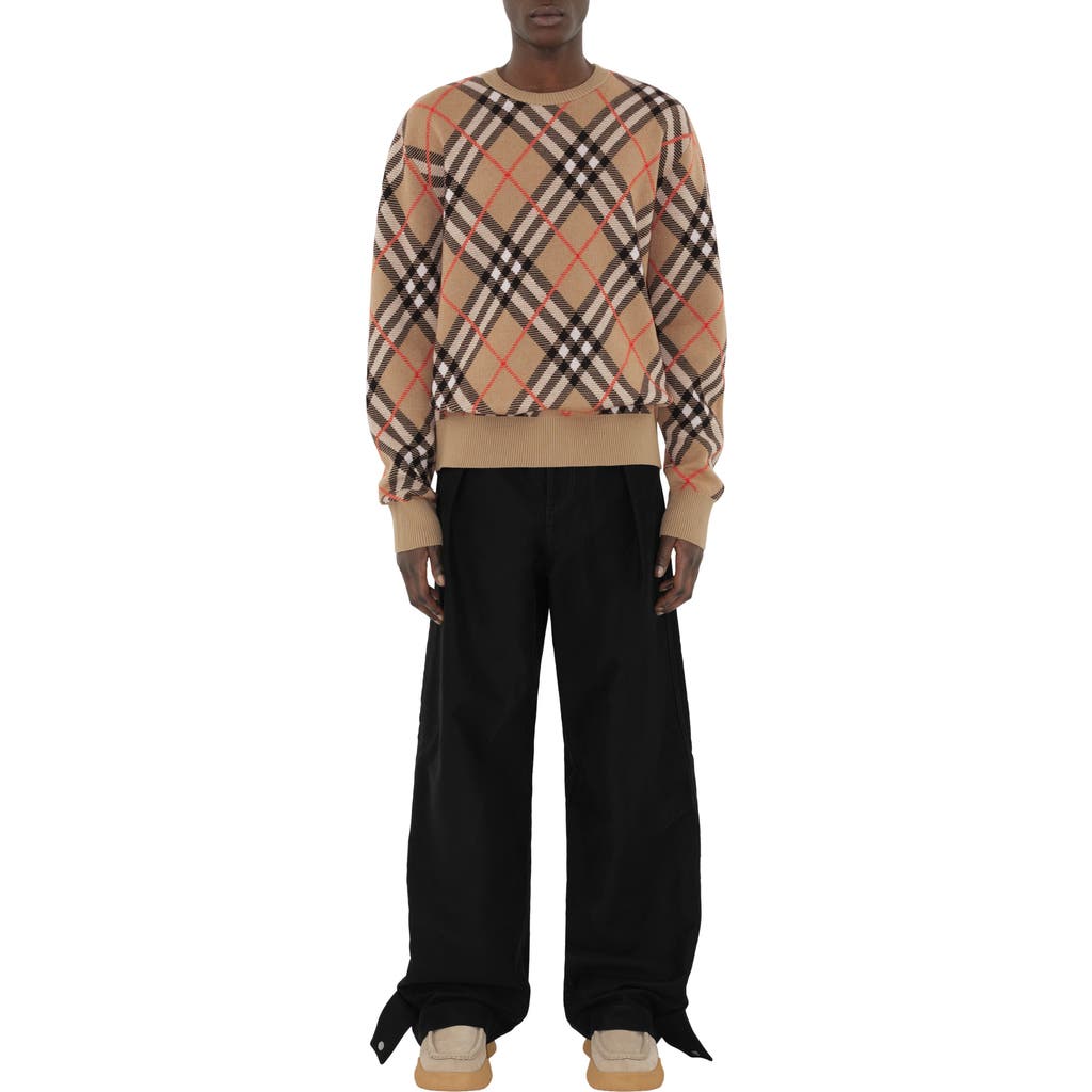 Burberry Ered Wool And Mohair Pullover Sweater In Brown