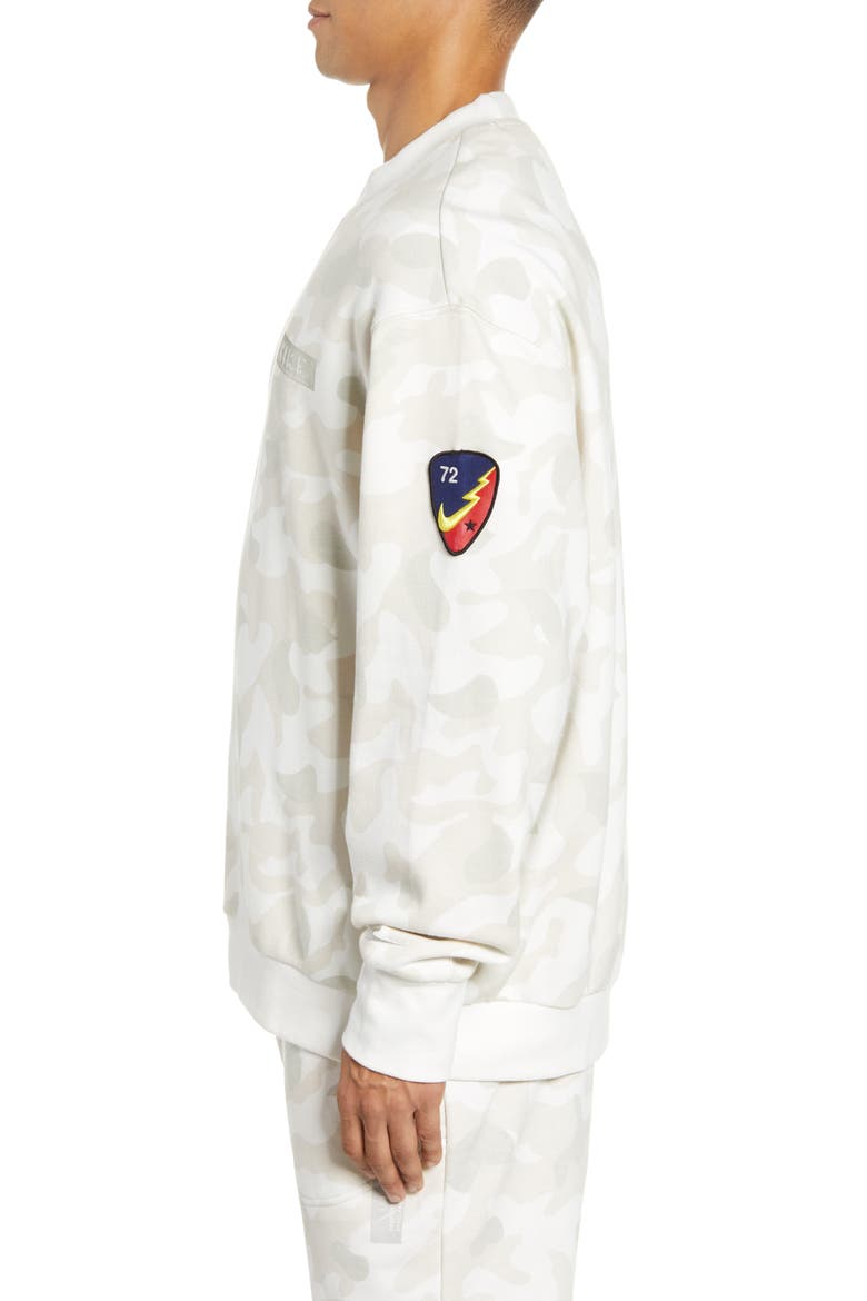 Sportswear Camo Crewneck Sweatshirt, Alternate, color, SAIL/ SUMMIT WHITE/ LIGHT BONE