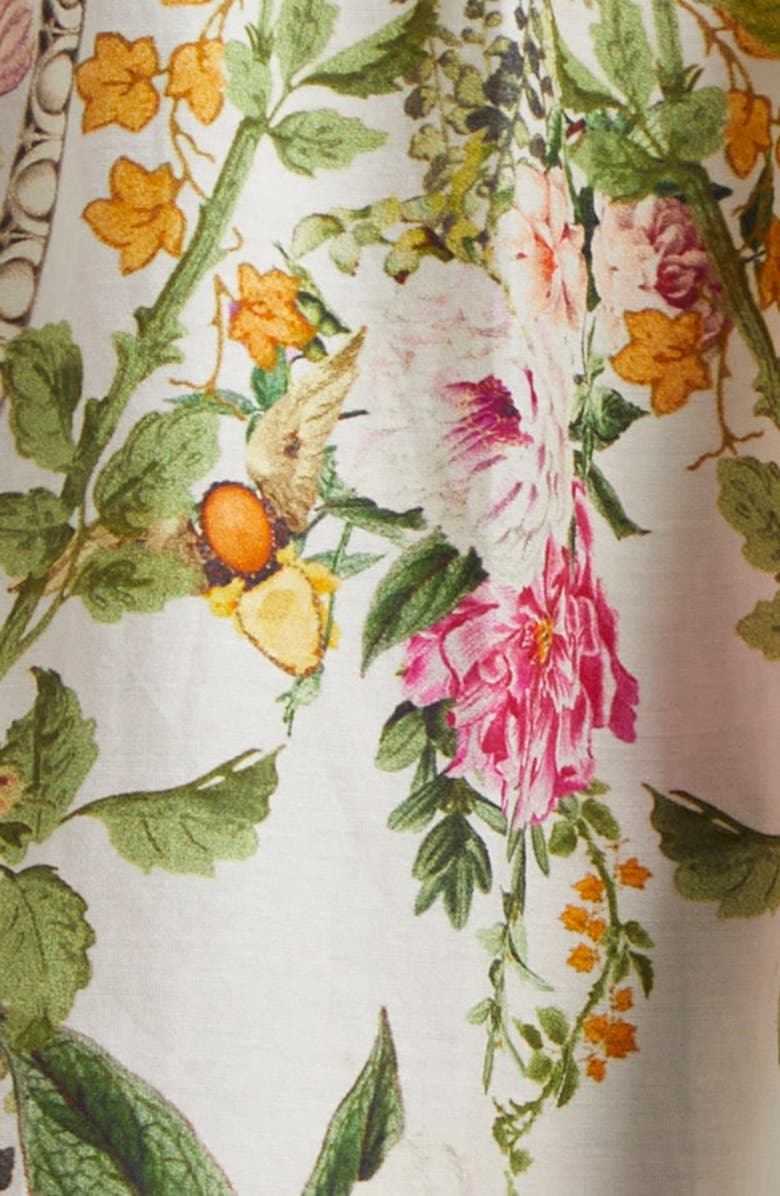 Camilla Egyptian Rose Print Pintuck Cotton & Silk Mindress, Alternate, color,