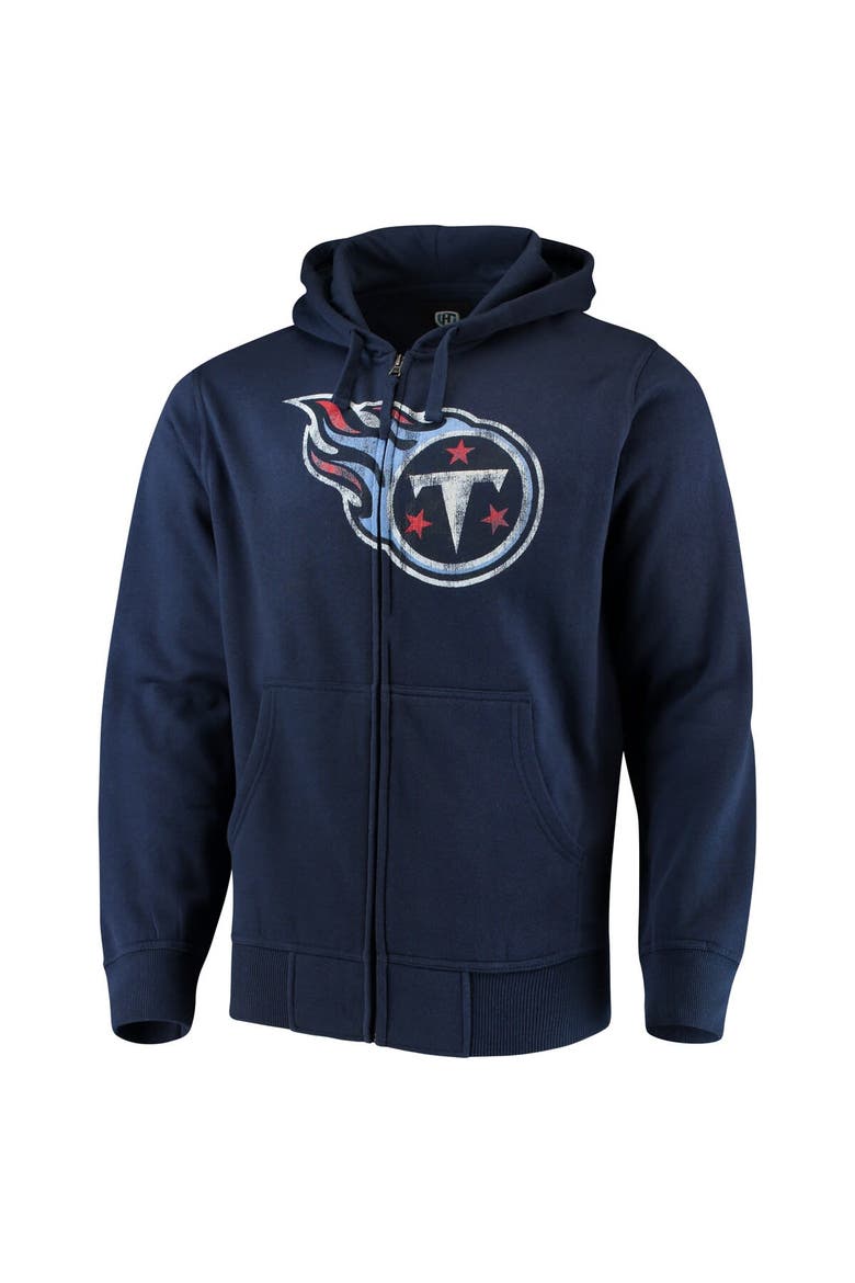 Men's G-III Sports by Carl Banks Navy Tennessee Titans Primary Logo Full-Zip Hoodie, Alternate, color, Navy