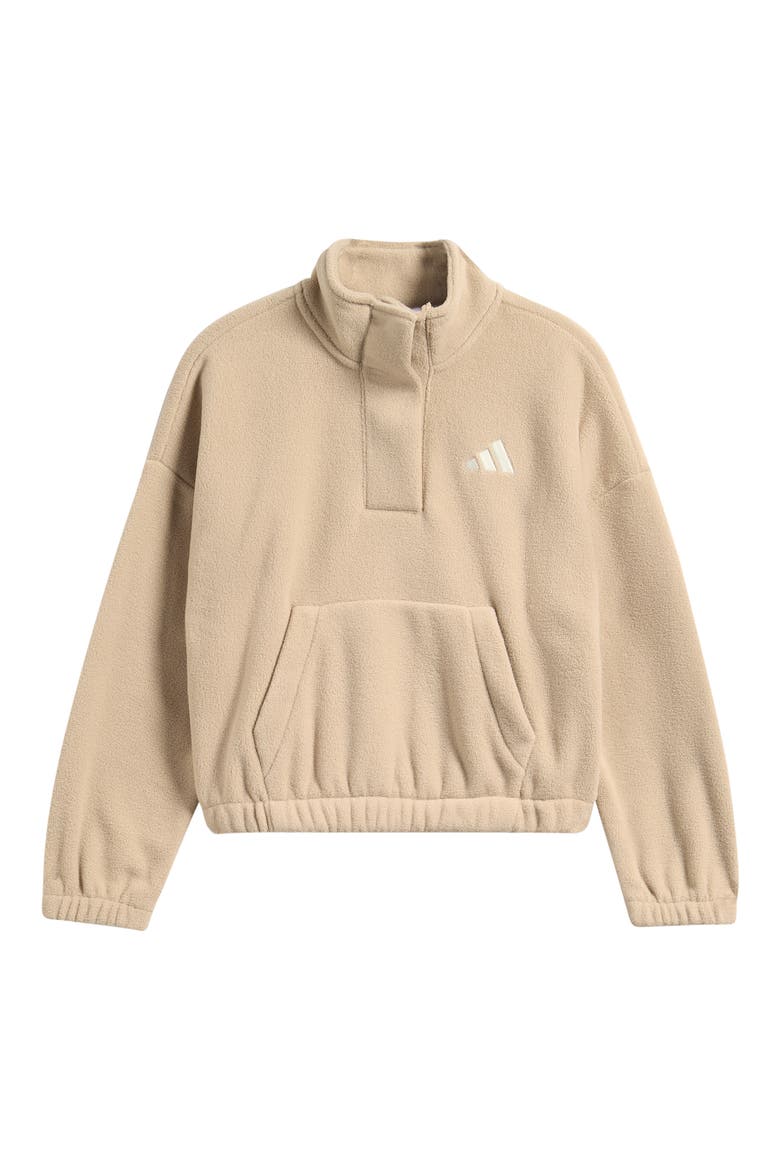 Kids' Microfleece Mock Neck Pullover, Main, color, LIGHT BEIGE