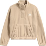 adidas Kids' Microfleece Mock Neck Pullover