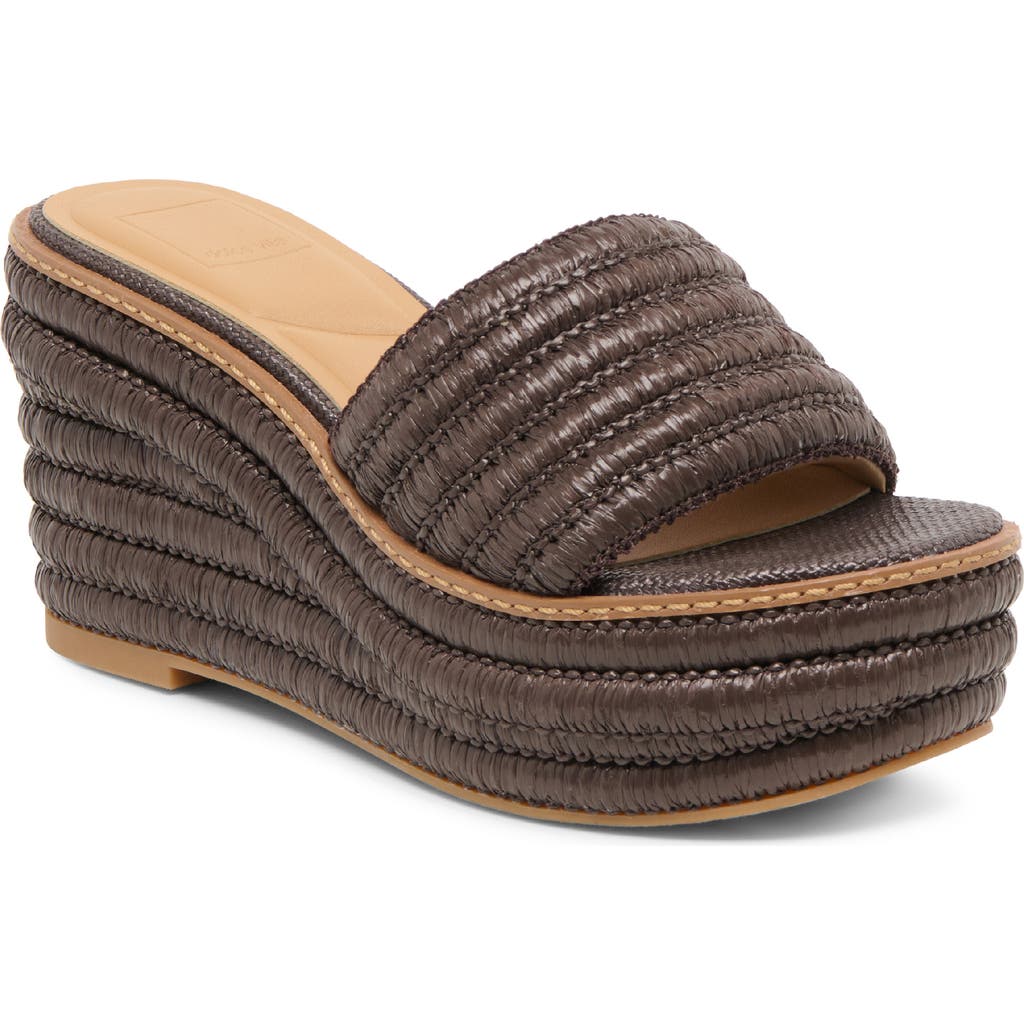 Dolce Vita Throne Platform Wedge Sandal In Brown