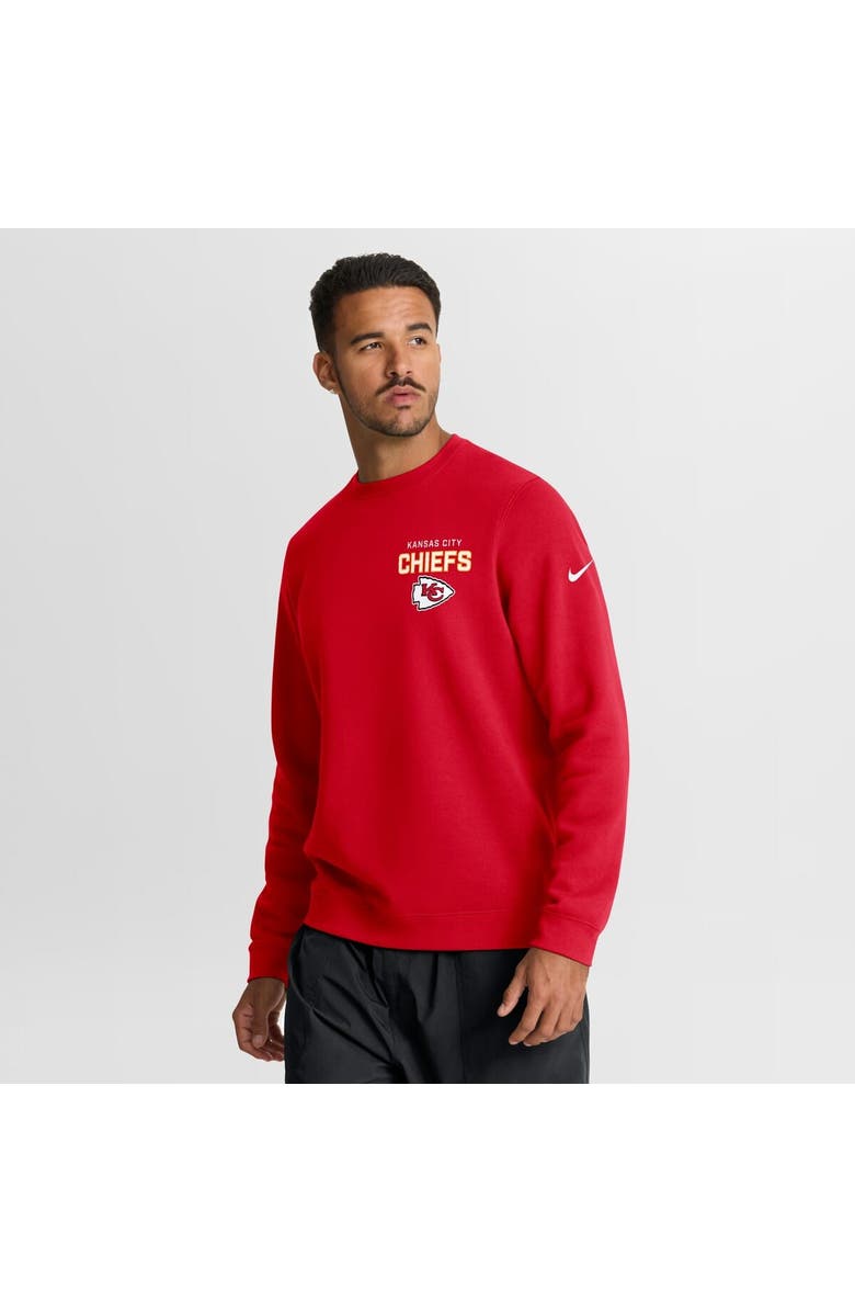 Nike Men's Nike Red Kansas City Chiefs Primetime Club Fleece Pullover Sweatshirt, Main, color, Red