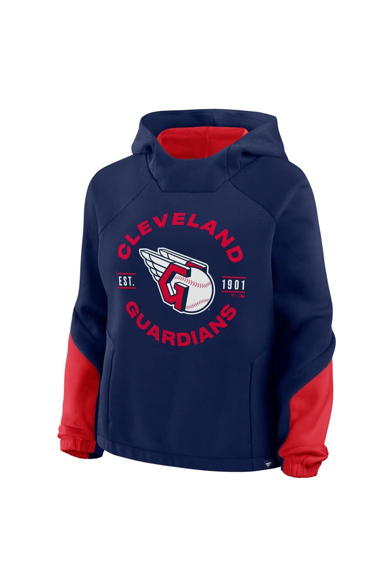 Women's Fanatics Navy Cleveland Guardians Oversized Time to Win Pullover Hoodie, Alternate, color, Navy