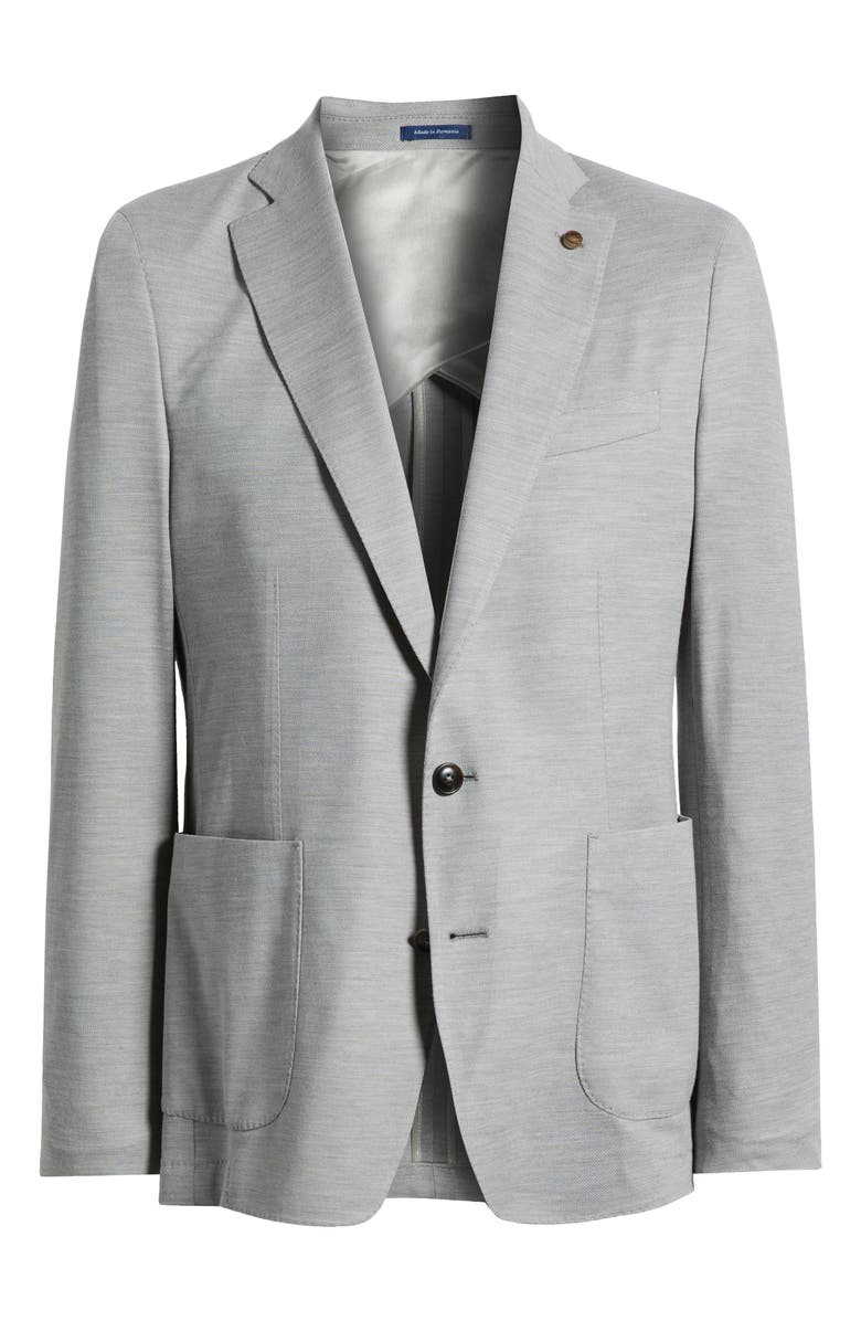 Peter Millar Crown Crafted Claremont Wool Knit Sport Coat, Alternate, color, Gale Grey