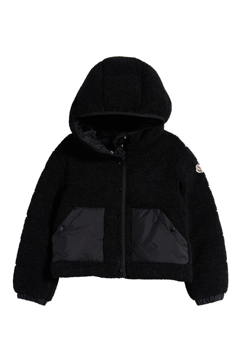 Kids' Audrieu Teddy Down Jacket, Main, color, BLACK