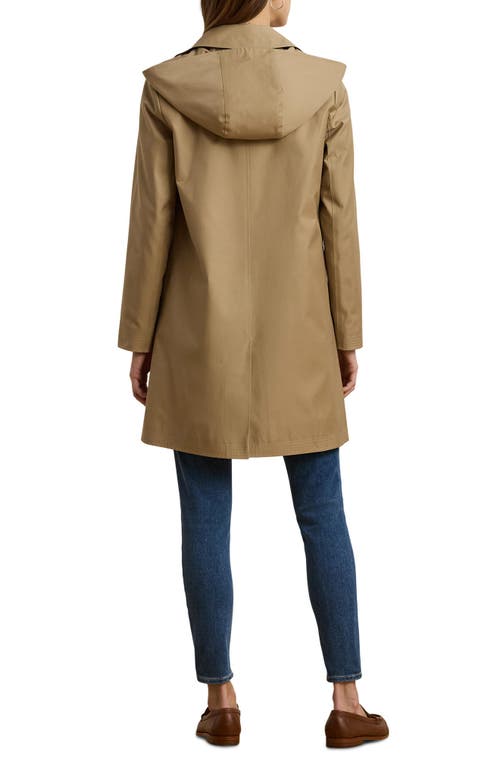 Ralph Lauren Lauren  Longline Raincoat With Removable Hood In Neutral