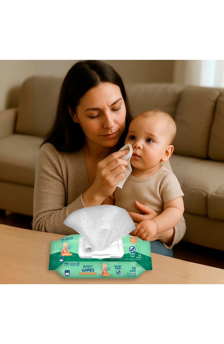 PURSONIC Everyday Care & Clean Bundle Baby Wipes with Aloe + Makeup Remover Cleansing Towelettes, Alternate, color, Multicolor