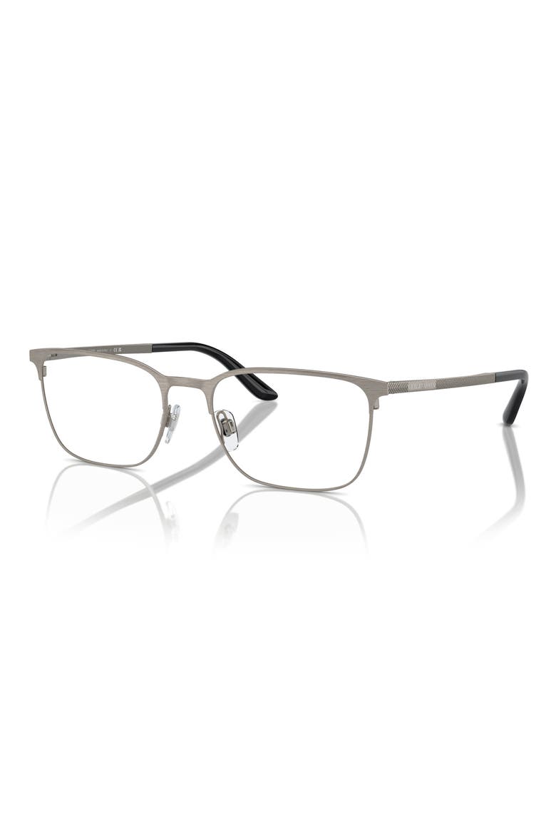 53mm Square optical glasses, Alternate, color, BRUSHED GUNMETAL / DEMO LENS