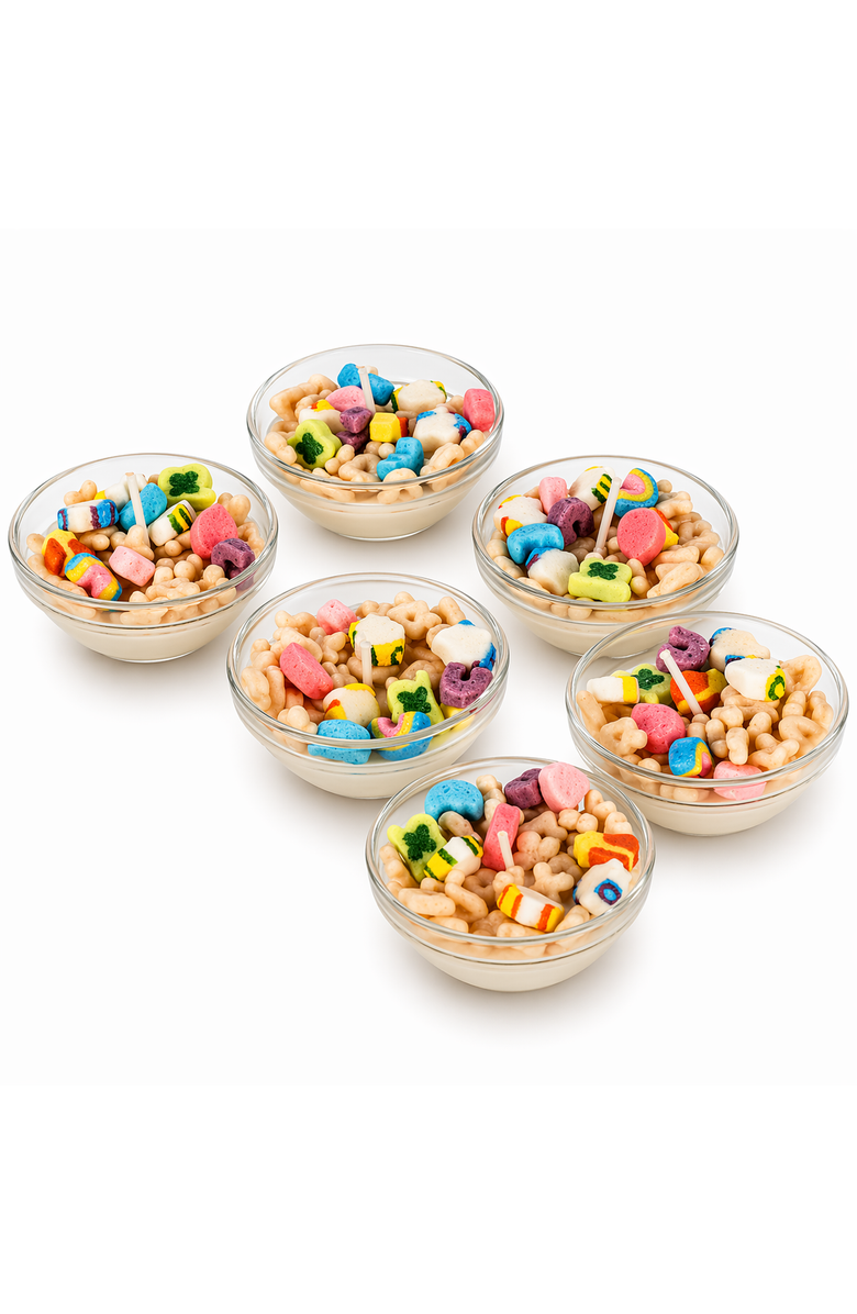 Southlake gifts Mini Lucky Charms Cereal Candle Set of 6, Main, color, Multicolored