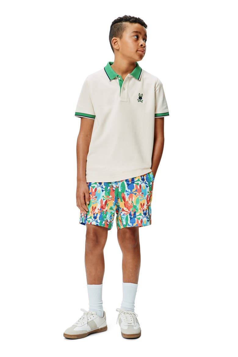 Kids' Devin Pima Cotton Piqué Polo, Alternate, color, PRISTINE