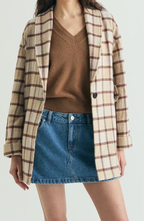Plaid Cloth Coat