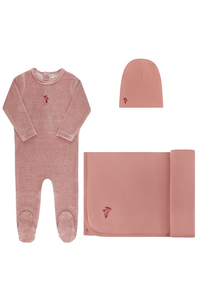 Velour Stripe Collection - Take Me Home Set, Main, color, Dark Pink