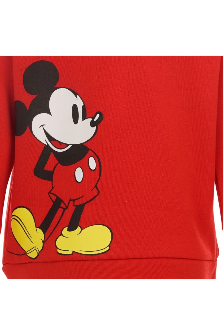 Mickey Mouse Fleece Quarter-Zip Sweatshirt and Pants Set, Alternate, color, Mickey Mouse Red
